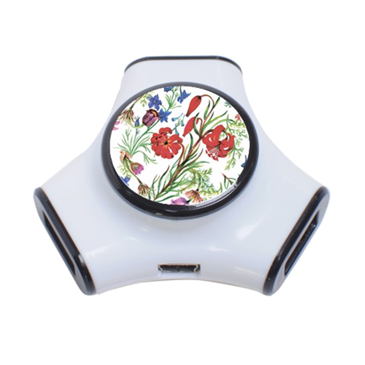 Summer flowers 3-Port USB Hub