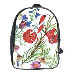 Summer Flowers School Bag (xl) by goljakoff