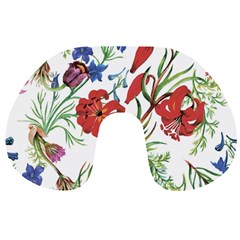 Summer Flowers Travel Neck Pillow by goljakoff