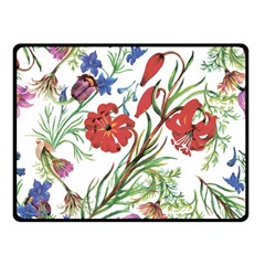 Summer Flowers Double Sided Fleece Blanket (small)  by goljakoff