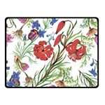 Summer flowers Double Sided Fleece Blanket (Small)  45 x34  Blanket Front