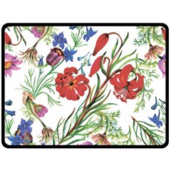 Summer Flowers Double Sided Fleece Blanket (large)  by goljakoff