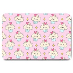 Kawaii Cupcake  Large Doormat  by lisamaisak