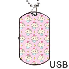 Kawaii Cupcake  Dog Tag Usb Flash (one Side)