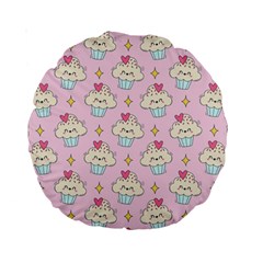 Kawaii Cupcake  Standard 15  Premium Round Cushions