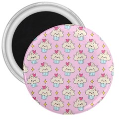 Kawaii Cupcake  3  Magnets by lisamaisak