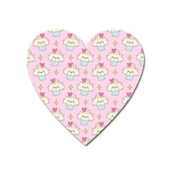 Kawaii Cupcake  Heart Magnet by lisamaisak