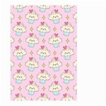 Kawaii Cupcake  Large Garden Flag (Two Sides) Back