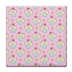 Kawaii Cupcake  Tile Coaster