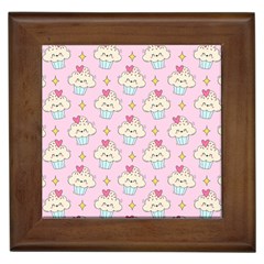 Kawaii Cupcake  Framed Tile