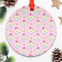 Kawaii Cupcake  Ornament (round) by lisamaisak