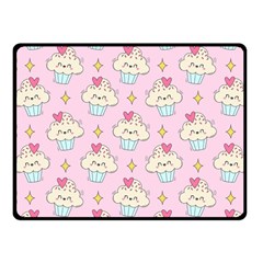 Kawaii Cupcake  Fleece Blanket (small)