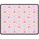 Kawaii Cupcake  Fleece Blanket (Medium)  60 x50  Blanket Front