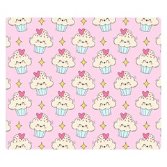 Kawaii Cupcake  Double Sided Flano Blanket (small)  by lisamaisak