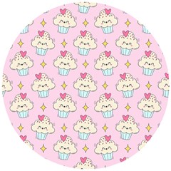 Kawaii Cupcake  Wooden Puzzle Round