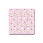 Kawaii Cupcake  Square Magnet Front