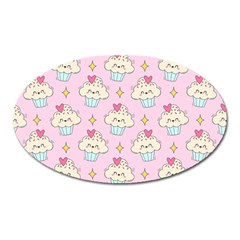 Kawaii Cupcake  Oval Magnet by lisamaisak