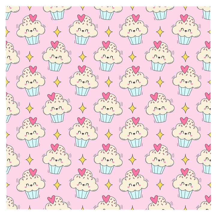 Kawaii Cupcake  Wooden Puzzle Square