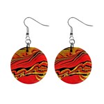 Warrior s Spirit  Mini Button Earrings Front