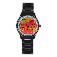 Warrior s Spirit  Stainless Steel Round Watch