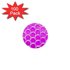 Hexagon Windows 1  Mini Buttons (100 Pack)  by essentialimage