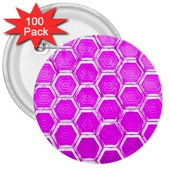 Hexagon Windows 3  Buttons (100 Pack)  by essentialimage