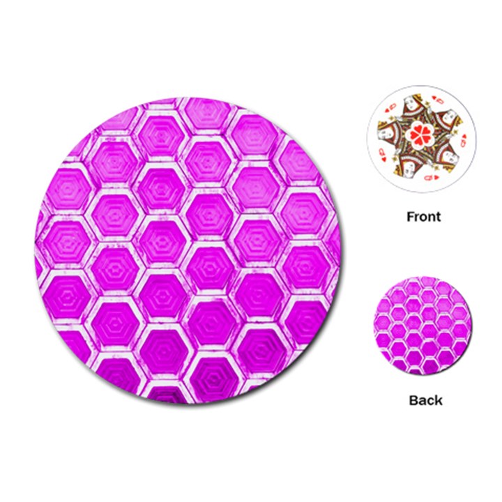 Hexagon Windows Playing Cards Single Design (Round)