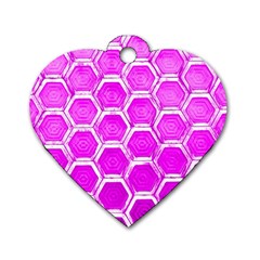 Hexagon Windows Dog Tag Heart (one Side) by essentialimage