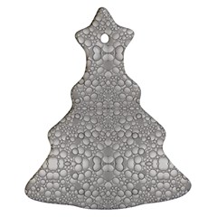 Modern Ornate Geometric Silver Pattern Ornament (christmas Tree) 