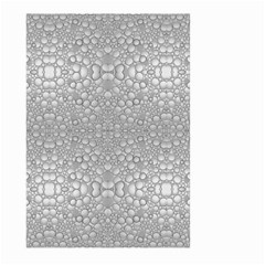 Modern Ornate Geometric Silver Pattern Large Garden Flag (two Sides)