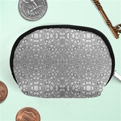 Modern Ornate Geometric Silver Pattern Accessory Pouch (medium) by dflcprintsclothing