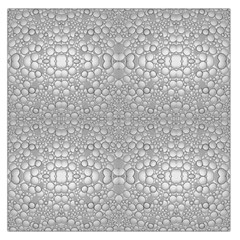 Modern Ornate Geometric Silver Pattern Large Satin Scarf (square) by dflcprintsclothing