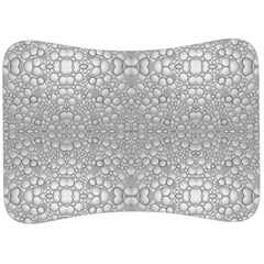 Modern Ornate Geometric Silver Pattern Velour Seat Head Rest Cushion by dflcprintsclothing