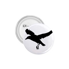 Seagull Flying Silhouette Drawing 2 1 75  Buttons by dflcprintsclothing