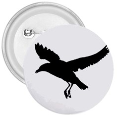 Seagull Flying Silhouette Drawing 2 3  Buttons by dflcprintsclothing