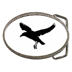 Seagull Flying Silhouette Drawing 2 Belt Buckles by dflcprintsclothing