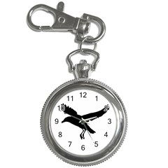 Seagull Flying Silhouette Drawing 2 Key Chain Watches by dflcprintsclothing