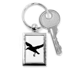 Seagull Flying Silhouette Drawing 2 Key Chain (rectangle) by dflcprintsclothing