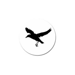 Seagull Flying Silhouette Drawing 2 Golf Ball Marker by dflcprintsclothing