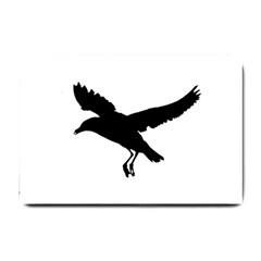 Seagull Flying Silhouette Drawing 2 Small Doormat 