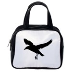 Seagull Flying Silhouette Drawing 2 Classic Handbag (Two Sides) Back