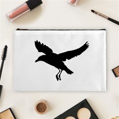 Seagull Flying Silhouette Drawing 2 Cosmetic Bag (large)