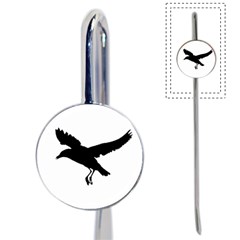 Seagull Flying Silhouette Drawing 2 Book Mark by dflcprintsclothing