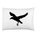 Seagull Flying Silhouette Drawing 2 Pillow Case (Two Sides) Back