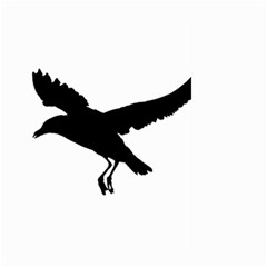 Seagull Flying Silhouette Drawing 2 Large Garden Flag (two Sides) by dflcprintsclothing