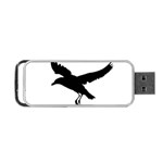 Seagull Flying Silhouette Drawing 2 Portable USB Flash (Two Sides) Front