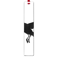 Seagull Flying Silhouette Drawing 2 Large Book Marks by dflcprintsclothing