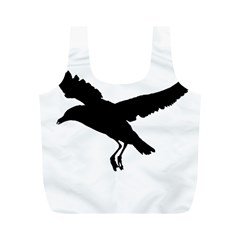 Seagull Flying Silhouette Drawing 2 Full Print Recycle Bag (m) by dflcprintsclothing