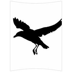 Seagull Flying Silhouette Drawing 2 Back Support Cushion by dflcprintsclothing