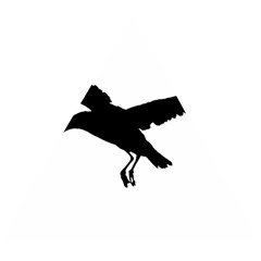 Seagull Flying Silhouette Drawing 2 Wooden Puzzle Triangle by dflcprintsclothing